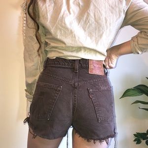 Brown levi shorts Clearance